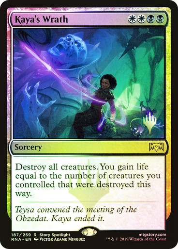 Kaya's Wrath Ravnica Allegiance Promo Foil Version en Español