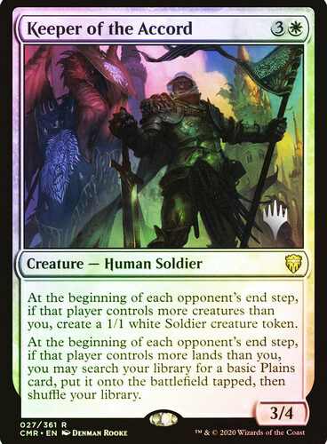 Keeper of the Accord Commander Legends Promo Foil Version en Español