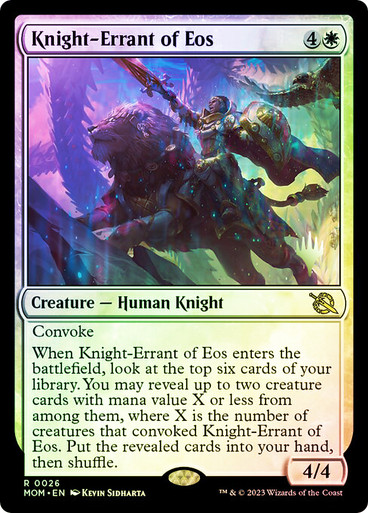 Knight-Errant of Eos March of the Machine Promo Foil