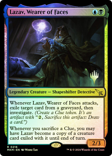 Lazav, Wearer of Faces Murders at Karlov Manor Promo Foil Version en Español