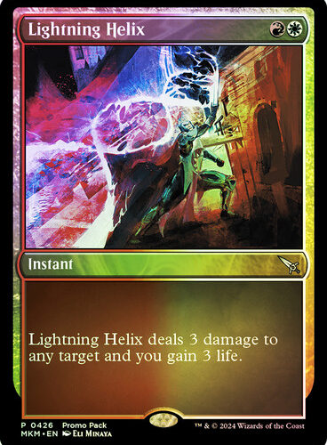Lightning Helix Murders at Karlov Manor Promo Foil Version en Español