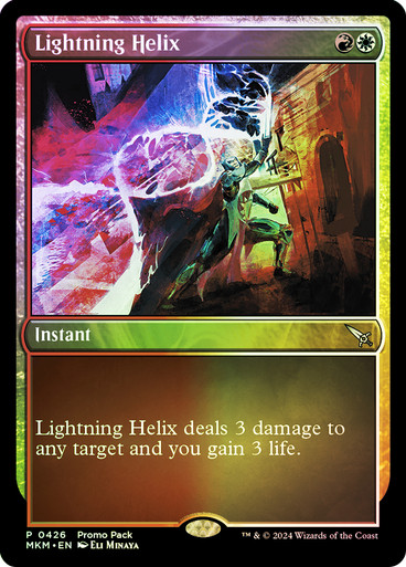 Lightning Helix Murders at Karlov Manor Promo Foil Version en Español