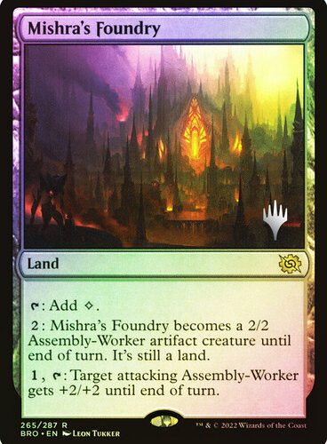 Mishra's Foundry The Brothers' War Promo Foil Version en Español