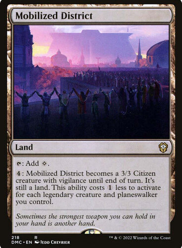 Selected Filters Product Remove Mobilized District Clear All  Sort By  Default 1 Items Per Page  24 Items Per Page Layout   Sell Your Cards  Mobilized District Commander Masters Non-foil #1011 Magic: The Gathering  NM English <img loading=