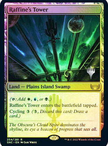 RaffinesTower__21665 Raffine's Tower Streets of New Capenna Promo Foil Version en Español