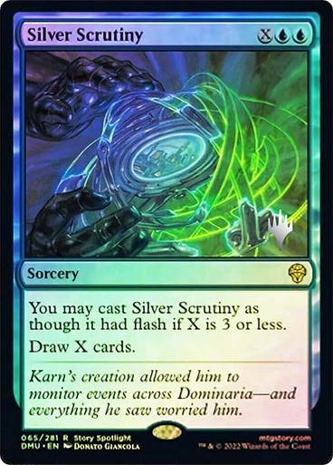 Silver Scrutiny Dominaria United  Promo Foil Version en Español