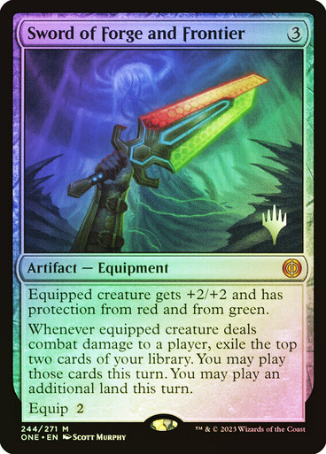 Sword of Forge and Frontier Phyrexia: All Will Be One Promo Foil