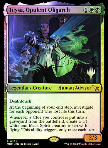 Teysa, Opulent Oligarch Murders at Karlov Manor Promo Foil Version en Español