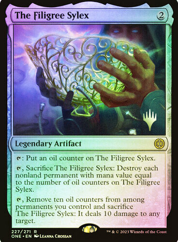 The Filigree Sylex Phyrexia: All Will Be One Promo Foil Version en Español