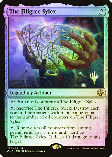 The Filigree Sylex Phyrexia: All Will Be One Promo Foil Version en Español