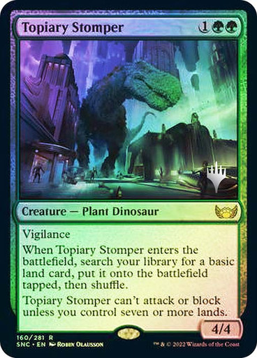 Topiary Stomper Streets of New Capenna Promo Foil Version en Español