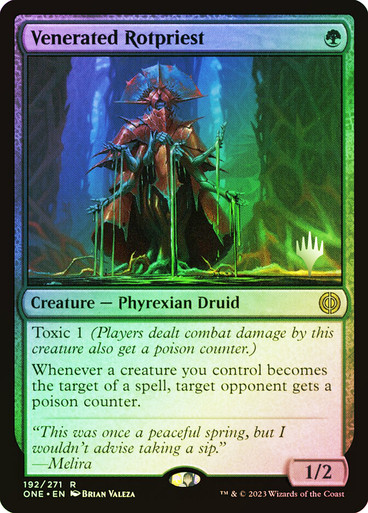 Venerated Rotpriest Phyrexia: All Will Be One Promo Foil Version en Español