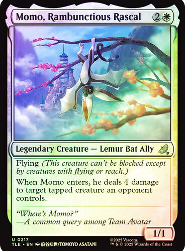 Momo, Rambunctious Rascal (#217) Avatar: The Last Airbender Eternal Foil