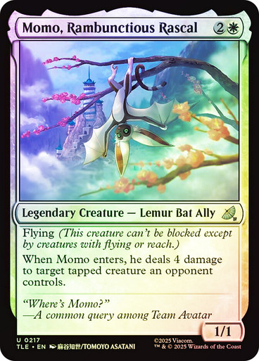 Momo, Rambunctious Rascal (#217) Avatar: The Last Airbender Eternal Foil