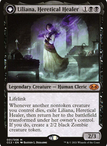 Liliana, Heretical Healer // Liliana, Defiant Necromancer